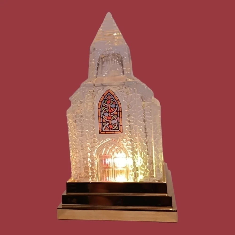 Avon crystal light up church silent night
